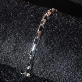 Pulsera de acero eslabón cuadrado para hombre.