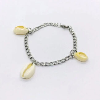 Pulsera de acero con caracolas